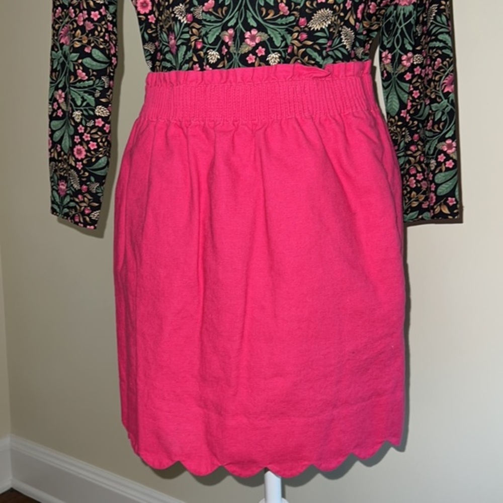 J. CREW - pink scalloped edge skirt - 6